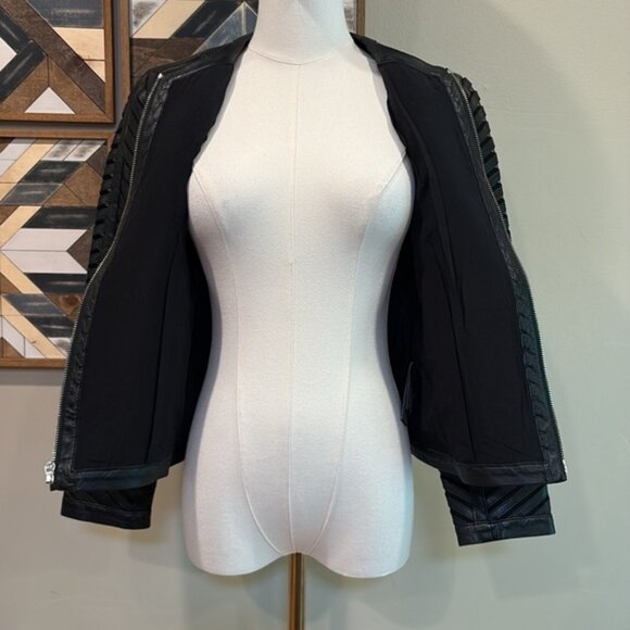 Ralph Lauren Black Label Leather Mesh Jacket size 4 - Picture 7 of 14